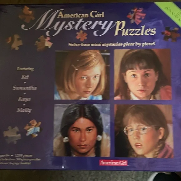 American Girl Mystery Puzzles. Four mini mysteries. 1,200 pieces. Ages 8+. Nice - Picture 1 of 6